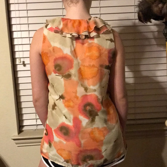 Printed sleeveless ruffled collar - Picture 3 of 3